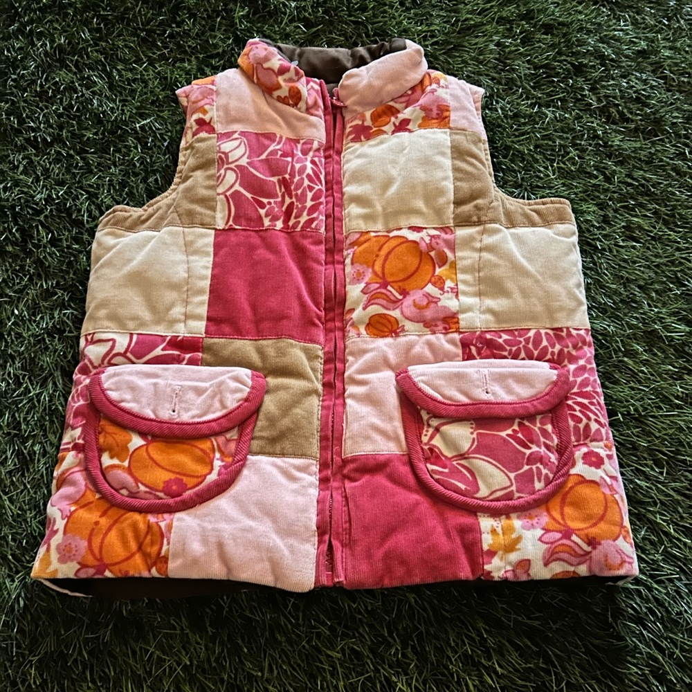 Girl's  reversible Lilly Pulitzer down vest